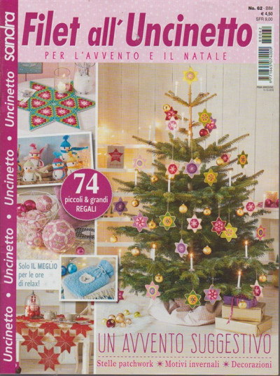 Albero Di Natale Uncinetto Filet.Sandra Filet All Uncinetto N 62 Bimestrale 11 10 2018 Edicola Shop
