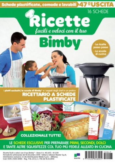 Ricette facili e veloci con il tuo Bimby N° 47 16 SCHEDE PLASTIFICATE