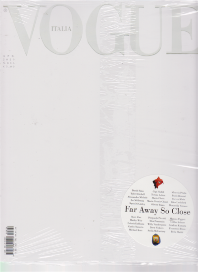 Vogue Italia - n. 836 - 9/4/2020 - mensile EDICOLA SHOP
